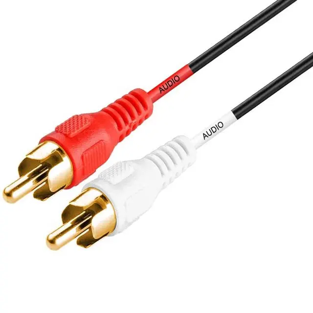 Ac-006G Bc – Gold-Plated Rca Cable Assembly (Male-To-Male X2), 6-Foot Length, Braided Design 1