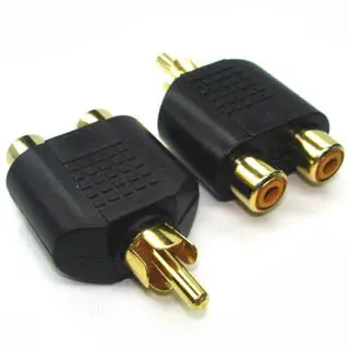 Ac1062 — Rca Male Plug To Dual Rca Female Jack Adapter, Tin-Plated 1