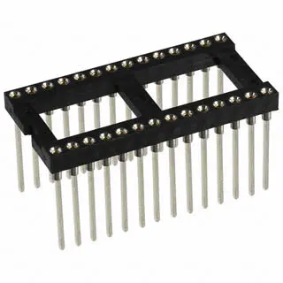 Action 191Cw28-M: 28-Pin Wide-Body Ic Socket — Tin-Plated, Machined Contacts, Low-Profile Design 1