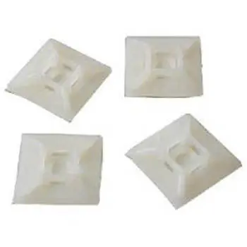 Adhesive Cable Tie Mounts – Natural Color, 25 × 25 Mm Square Base (50-Pack) 1