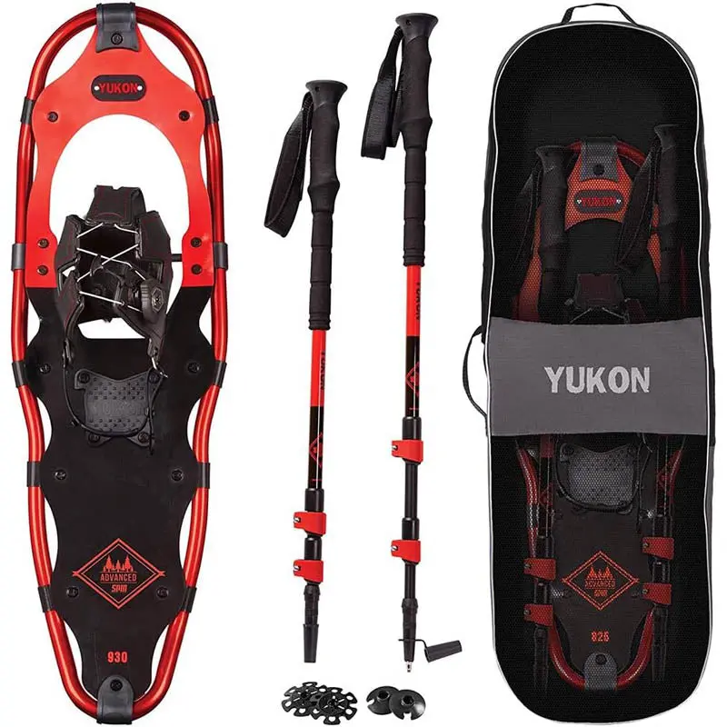 Adult Snowshoe Kit – 10" × 36", Red, 251–300 Lbs Capacity (80-3018K) 1