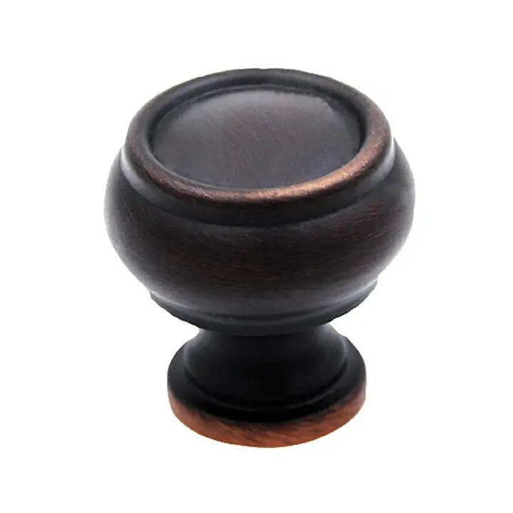 Aged Bronze Cabinet Knob – 1.24-Inch Round Drawer Pull With Vintage Finish 1