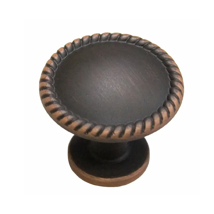 Aged Bronze Cabinet Knob – 1.25-Inch Round Drawer Knob With Antique Detailing 1