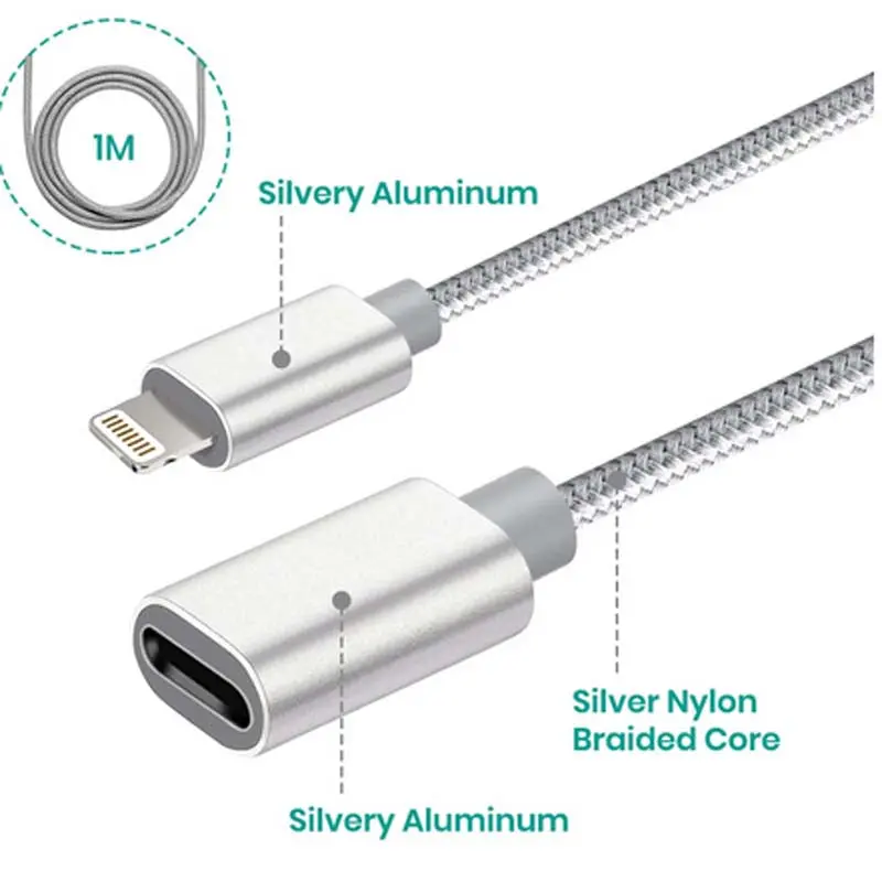 Amtf-3532 – Iphone Lightning Extension Cable, 3-Foot 8-Pin Male-To-Female Adapter 1