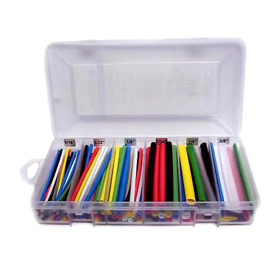 Assorted Color Heat-Shrink Tubing Kit – 1/16" To 3/8" Diameter, 4" Length, 160 Pieces 1