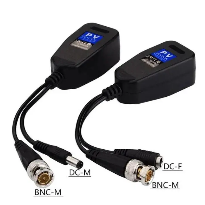 Atqr-125Aa-2 Bnc-To-Rj45 Cctv Balun Kit – Includes Dc Power Plug & Jack, Supports 8Mp/4K Video (2-Pack) 1