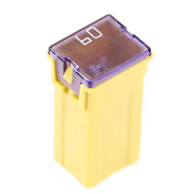 Automotive J-Case Fuse – 60 A, 32 V, Yellow, Square Body (5 Per Pack) 1