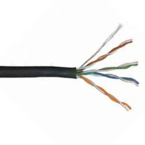 Av5Eup010A1000 Unshielded Cat5E Cable – 1000Ft, Black, Solid Conductor, Utp, 24Awg, 550Mhz, Ft6 Rated 1