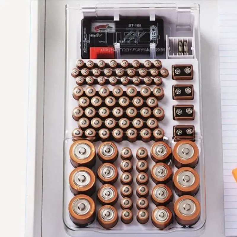Battery Storage & Tester Unit – Holds 93 Batteries (Aaa, Aa, C, D, 9V) With Built-In Testing 1