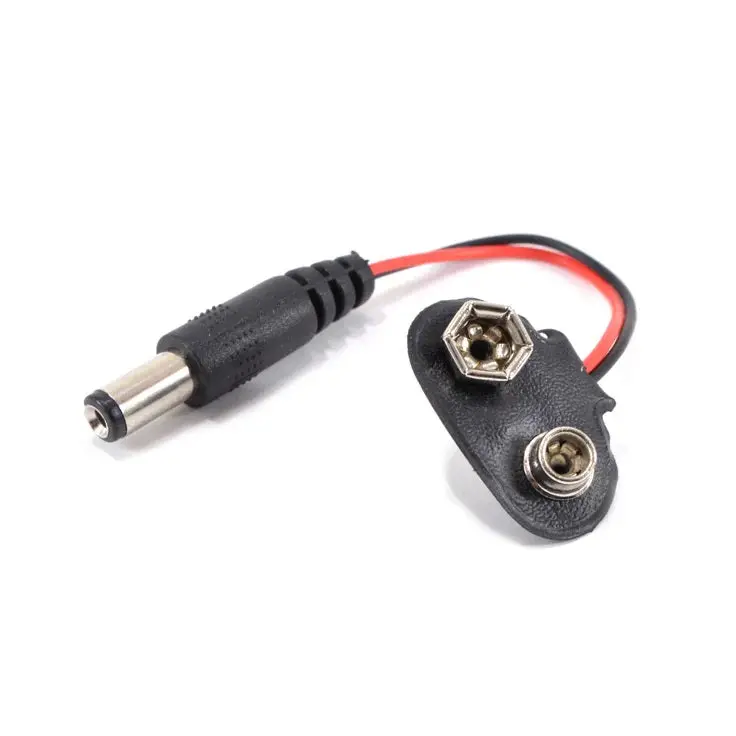 Batth-900002 - 9V Battery Snap Connector With 2.1 Mm Dc Power Plug (T-Type) 1