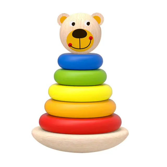 Bear-Themed Stacking Toy – 7-Piece Fine Motor Skill Development Set 1