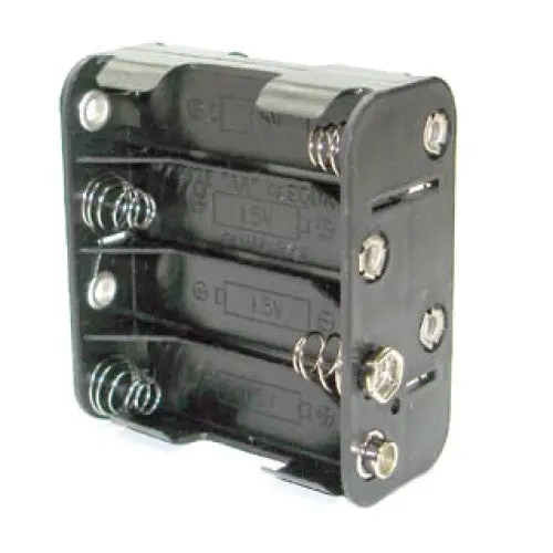 Bfh-8651A Octal Aa Battery Holder – 8-Cell Plastic Case With Snap Connectors 1