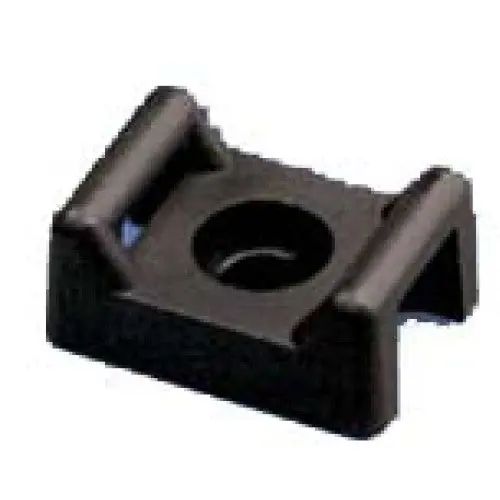 Black Cable Tie Mount – 15 × 9.75 Mm, #6 Screw Compatible (100 Per Pack) 1