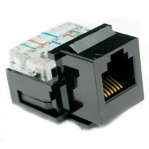 Black Cat3 Toolless Keystone Jack – 6P6C Configuration, Pack Of 10 1