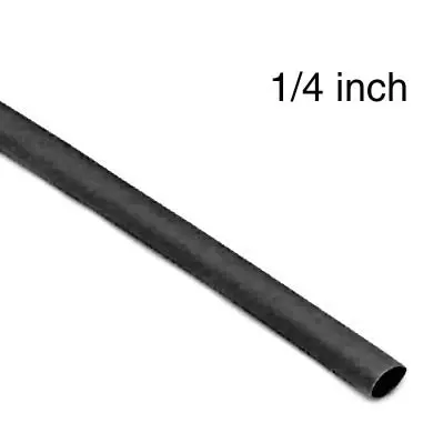 Black Heat-Shrink Tubing – 1/4-Inch Diameter × 4 Feet, 2:1 Shrink Ratio, 600V/125°C Rated (10-Pack) 1