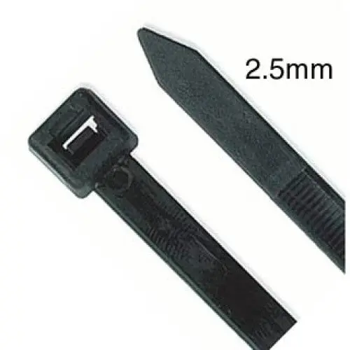 Black Nylon Cable Tie – 5.5 Inch, 18 Lb Tensile Strength, 2.5 Mm Width (1000 Per Pack) 1