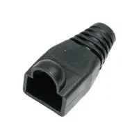 Black Rj45 Strain Relief Boot – Durable Cable Management Sleeve (Pack Of 10) 1