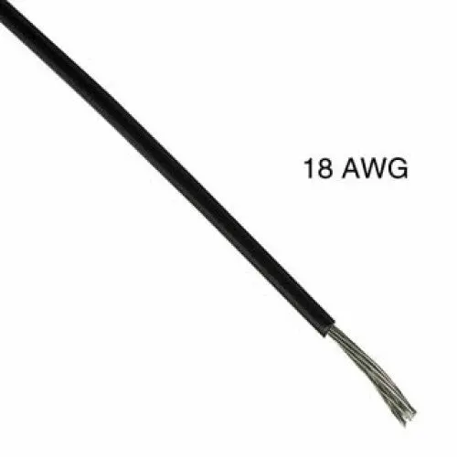 Black Stranded Tc-Recognized Wire – 18 Awg, 1000 Ft, 300V, 105°C 1