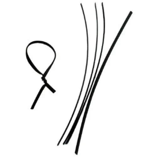Black Twist Tie – 6 In × 0.1 In, Heavy-Duty Wire Core, Pack Of 1000 1