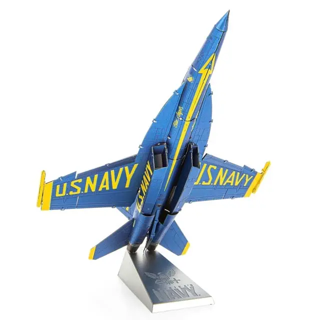 Blue Angels F/A-18 Super Hornet 3D Laser-Cut Metal Model Kit 1
