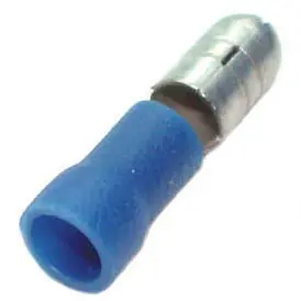 Blue Bullet Male Connector – 0.157" (4Mm) For 16–14 Awg Wire, Pack Of 10 1