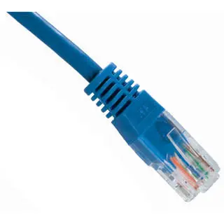 Blue Cat5E Patch Cable – 10-Foot Booted Ethernet Cord 1