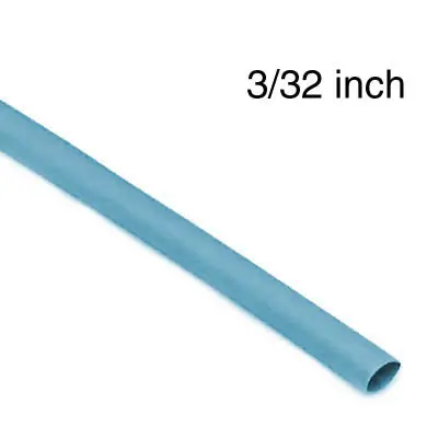 Blue Heat-Shrink Tubing – 3/32-Inch Id × 4-Foot Length, 2:1 Ratio, 600V/125°C 1