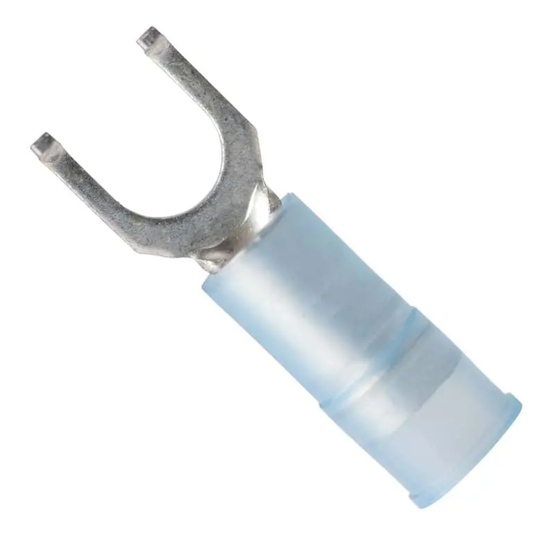 Blue Spade Terminal With Flange – #10 Stud, 16–14 Awg, Nylon Insulation, 4.8 Mm Id, 7.4 Mm Width – Pack Of 6 1