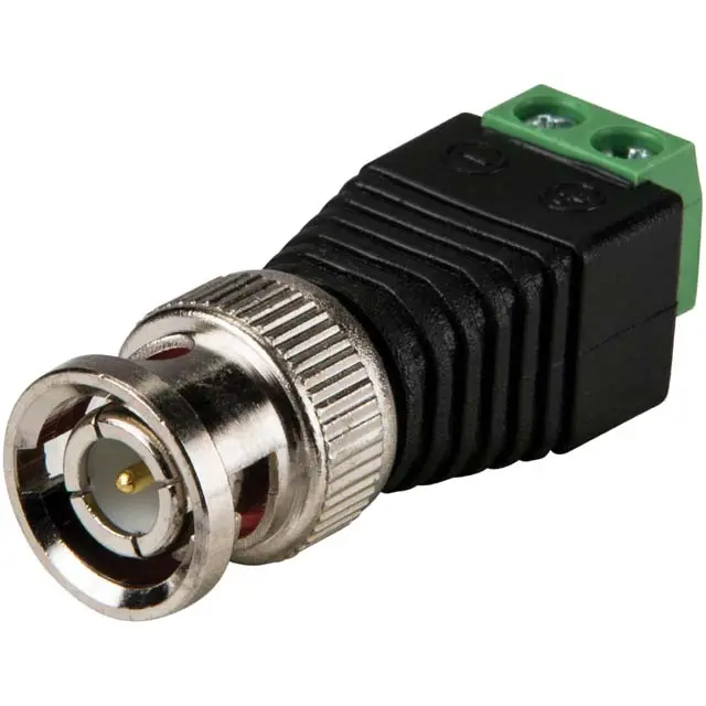 Bnc Male Plug To 2-Pin Screw Terminal Adapter 1