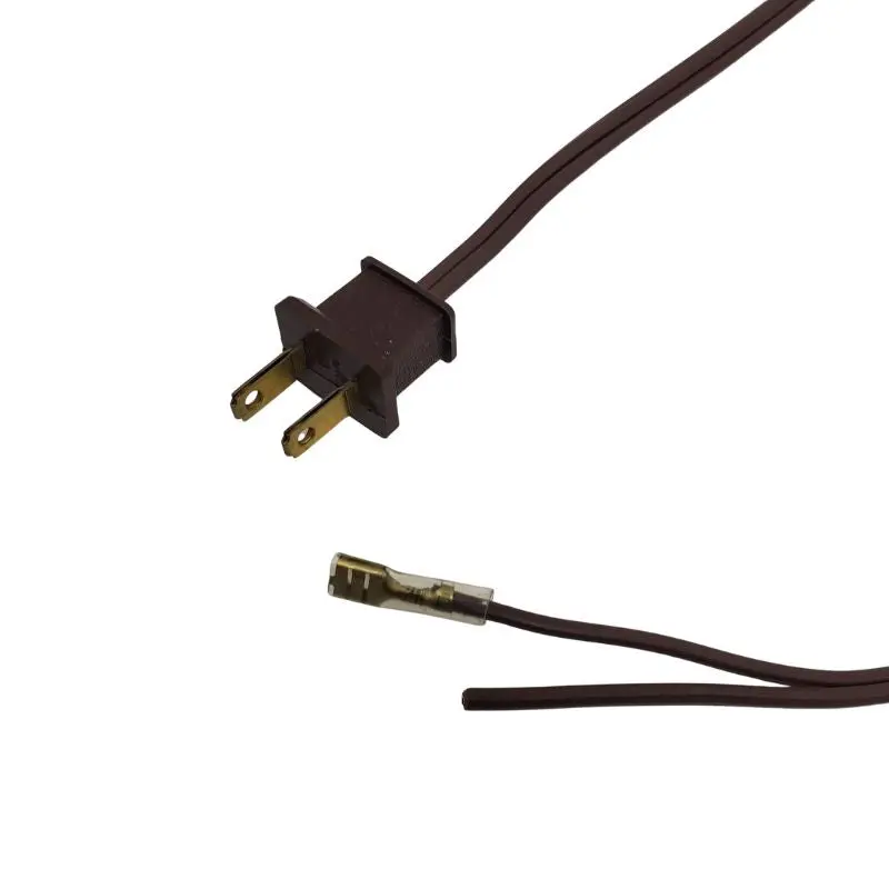 Brown Round Spt-2 Line Cord – 2/18 Awg, 7 Ft, Open-End 1