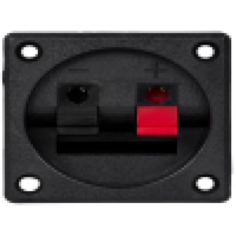 Bt-4 Two-Position Rectangular Speaker Terminal Block – Red/Black Color-Coded 1