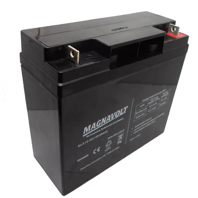 Btssla12-20 Sealed Lead-Acid Battery – 12V, 20Ah, Bolt Terminal, Compact 7.08" X 3" X 6.5" Dimensions 1