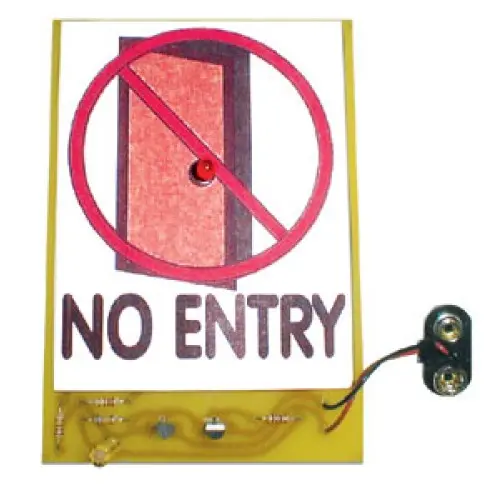 C6767 Flashing No Entry Sign - Red Led Warning Beacon With Strobe Function 1