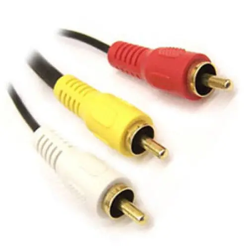 Ca1066-12 – High-End Gold-Plated Rca Cable Assembly (Male-To-Male X3), 12-Foot Length, Thick Gauge 1