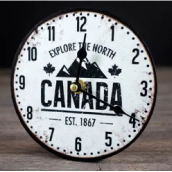Canada Exploration Wall Clock – ‘Explore The North’ Themed Analog Timepiece With Arctic Imagery 1