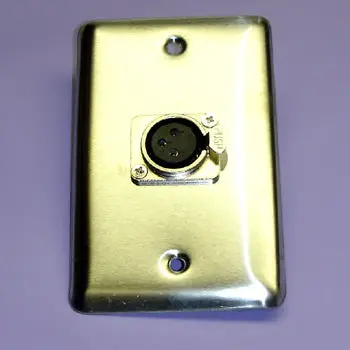 Cat-1Mxlr — Heavy-Duty Metal Xlr Wall Plate With Triple Locking Jacks 1