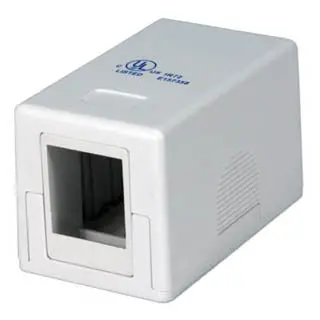 Cat-501 Single-Port Surface-Mount Wiring Box – White Finish 1