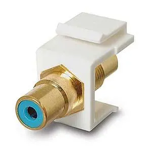 Cat-513S-Bl: Keystone-Mount Rca Jack-To-Jack Coupler, Blue Housing 1