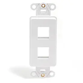 Cat504-2 – Decora-Style Dual-Port Wall Plate Insert (Color Not Specified) 1