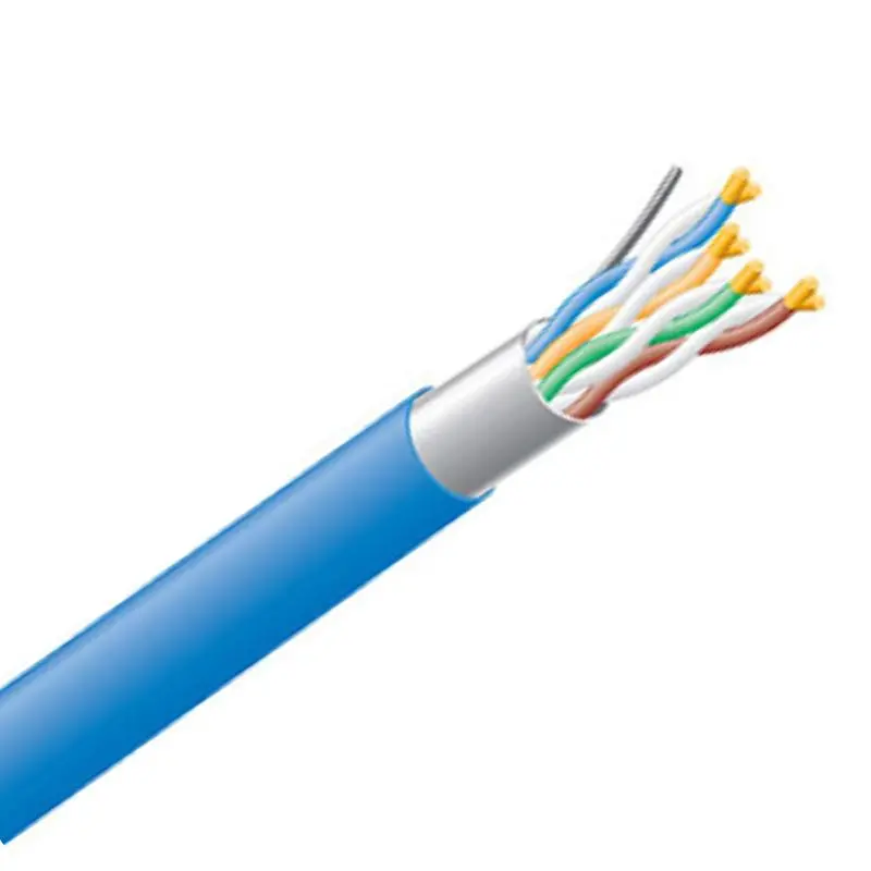 Cat5E Plenum Network Cable – Solid, Blue, Shielded, 772 Ft, 4-Pair, 22 Awg, F/Utp, Cmp Rated 1