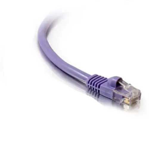 Cat5E Purple Ethernet Patch Cable – 7 Ft Snagless Molded Boot 1