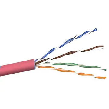 Cat5E-Red – 1000-Foot Solid Red Cat5E Utp Cable, 24 Awg, 350 Mhz, Ft4-Rated, Riser-Grade 1