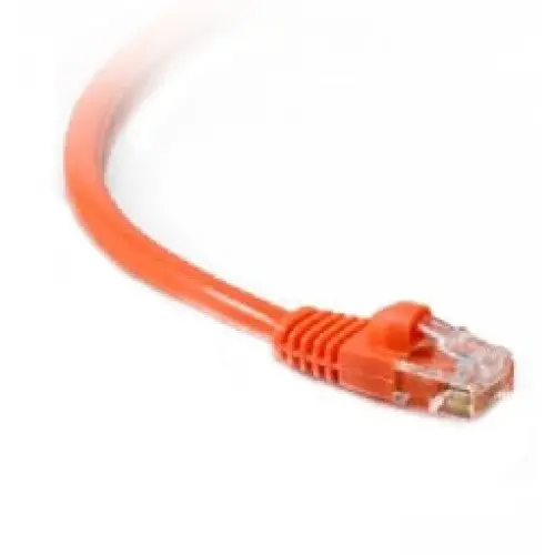 Cat5E Snagless Patch Cable – Orange, 10 Feet, Booted Rj45 Connector 1