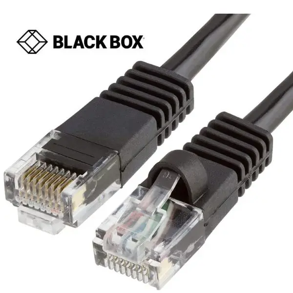Cat6 Snagless Patch Cable – Black, 3 Ft, Booted, 10-Pack For Network Installations 1