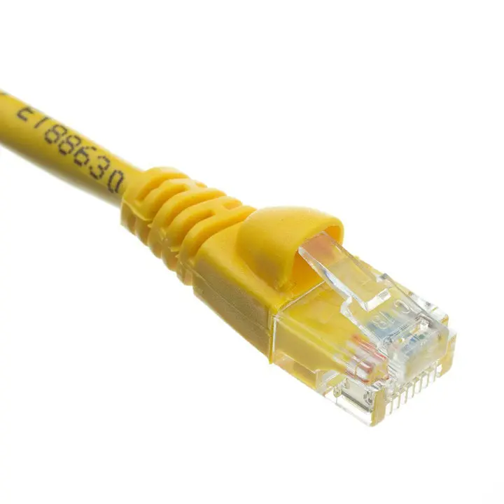 Cat6 Yellow Snagless Patch Cable – 2.5 Ft, 25-Pack 1
