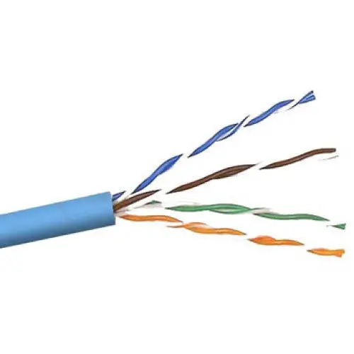 Cat6E Bulk Cable – Blue, 1000 Ft, Ft6 Rated, Plenum-Rated Utp, 4-Pair 23 Awg, 550 Mhz 1