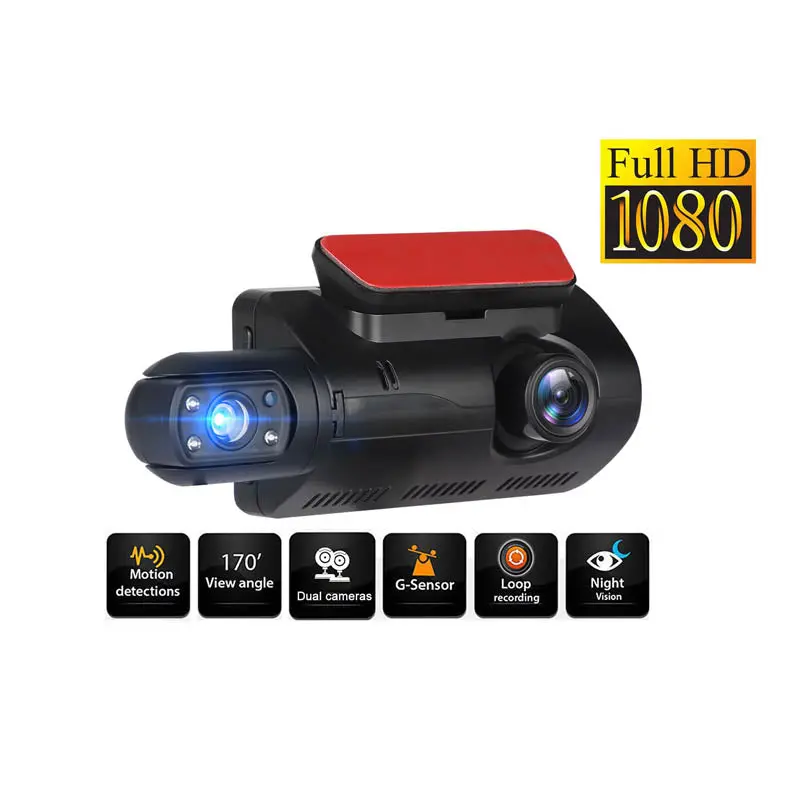 Ce-Dvr-H11 Dual-Lens Dash Cam – 1080P Front/Rear Recording, 3-Inch Ips Display 1