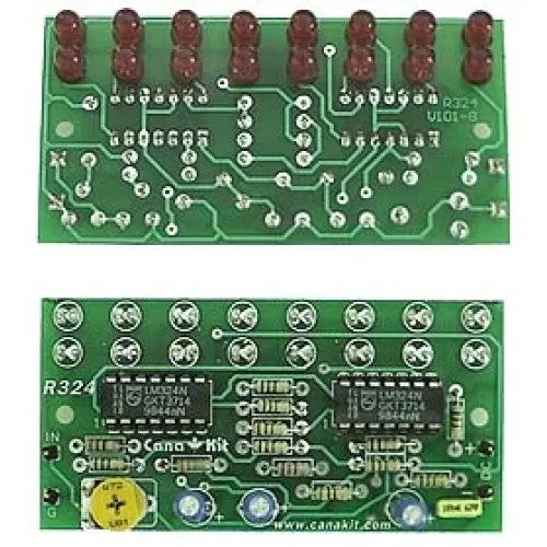 Ck324 Audio Level Indicator – Mono Signal Monitor With Dual 8-Led Bar Graph 1
