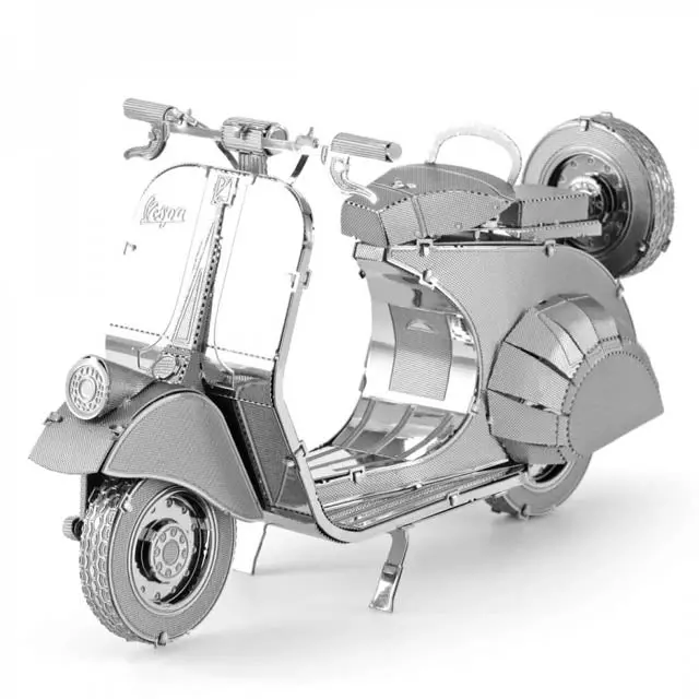 Classic Vespa 125 Scooter Metal Earth Dual-Sheet Steel Model 1