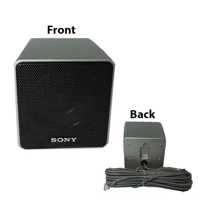 Compact Rectangular Speaker – 6Ω, 133W Rms, Silver Finish, Includes Wiring (3.5" X 4" X 3.75") 1